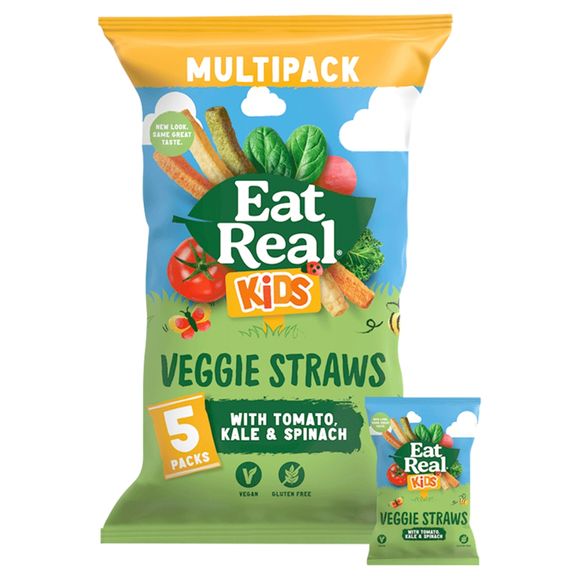 Eat Real Kids Veggie Kale Straws 5x20g