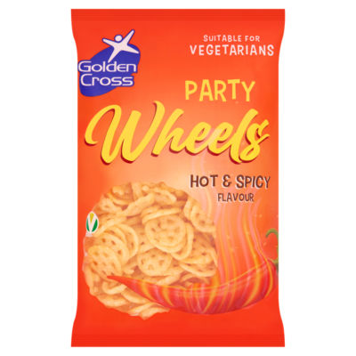 Golden Cross Party Wheels Hot & Spicy Flavour 90g