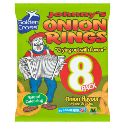 Golden Cross Johnny's Onion Rings Onion Flavour Maize Snacks