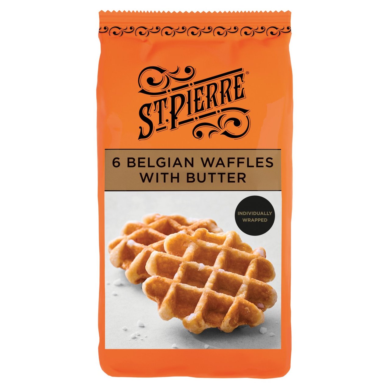 St Pierre 6 Belgian Waffles With Butter 300g