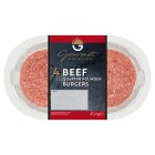 Gourmet Beef Quarter Pounder Burgers x4 454g