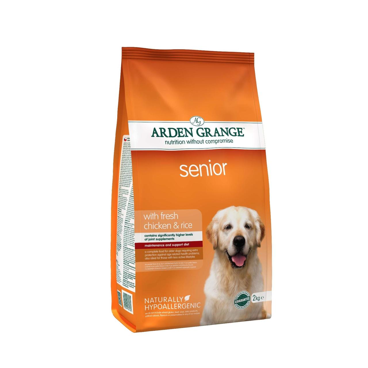 Arden Grange Senior Chicken & Rice Dry Dog Food 2kg