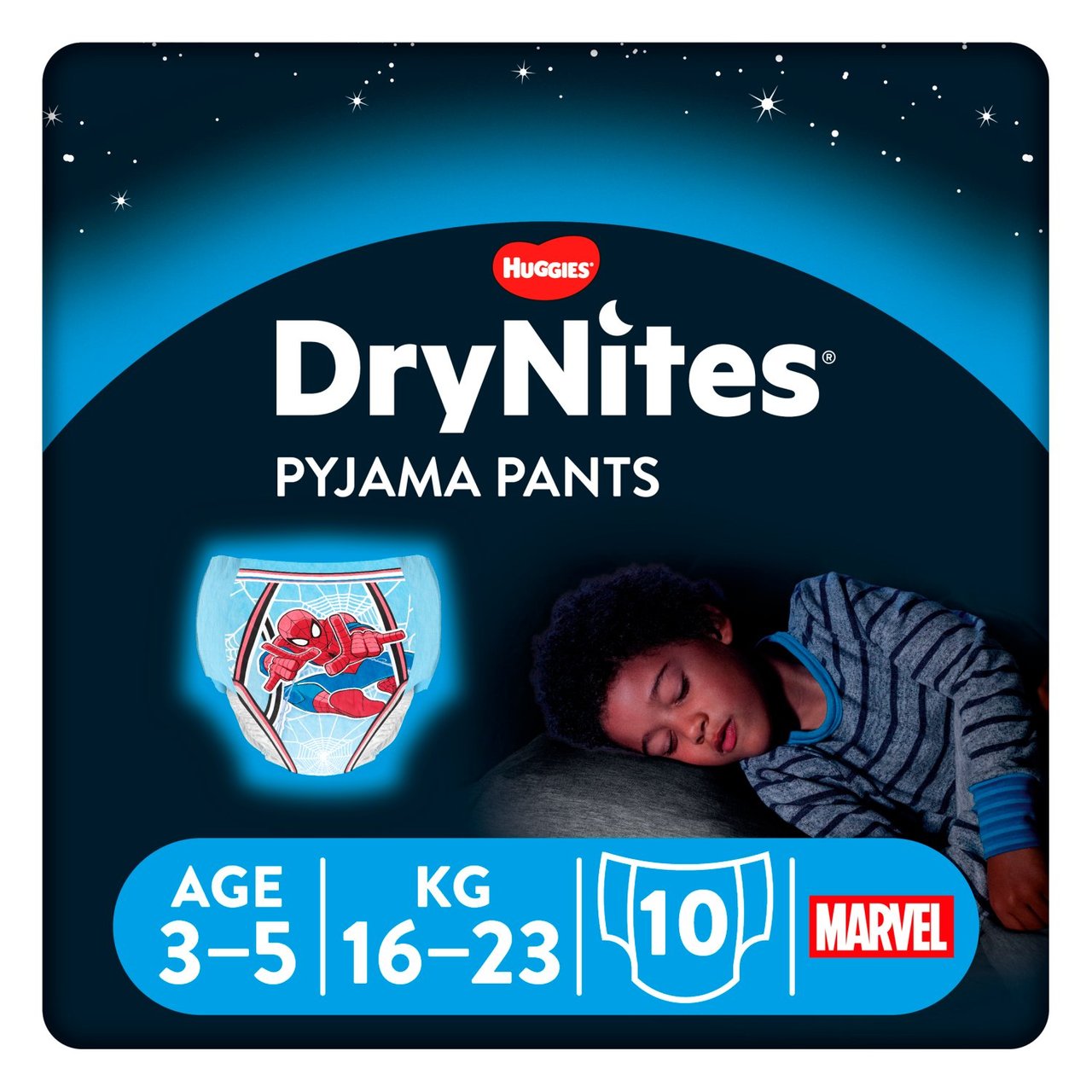 Huggies Drynites Pyjama Pants Marvel 3-5Yr  10 per pack