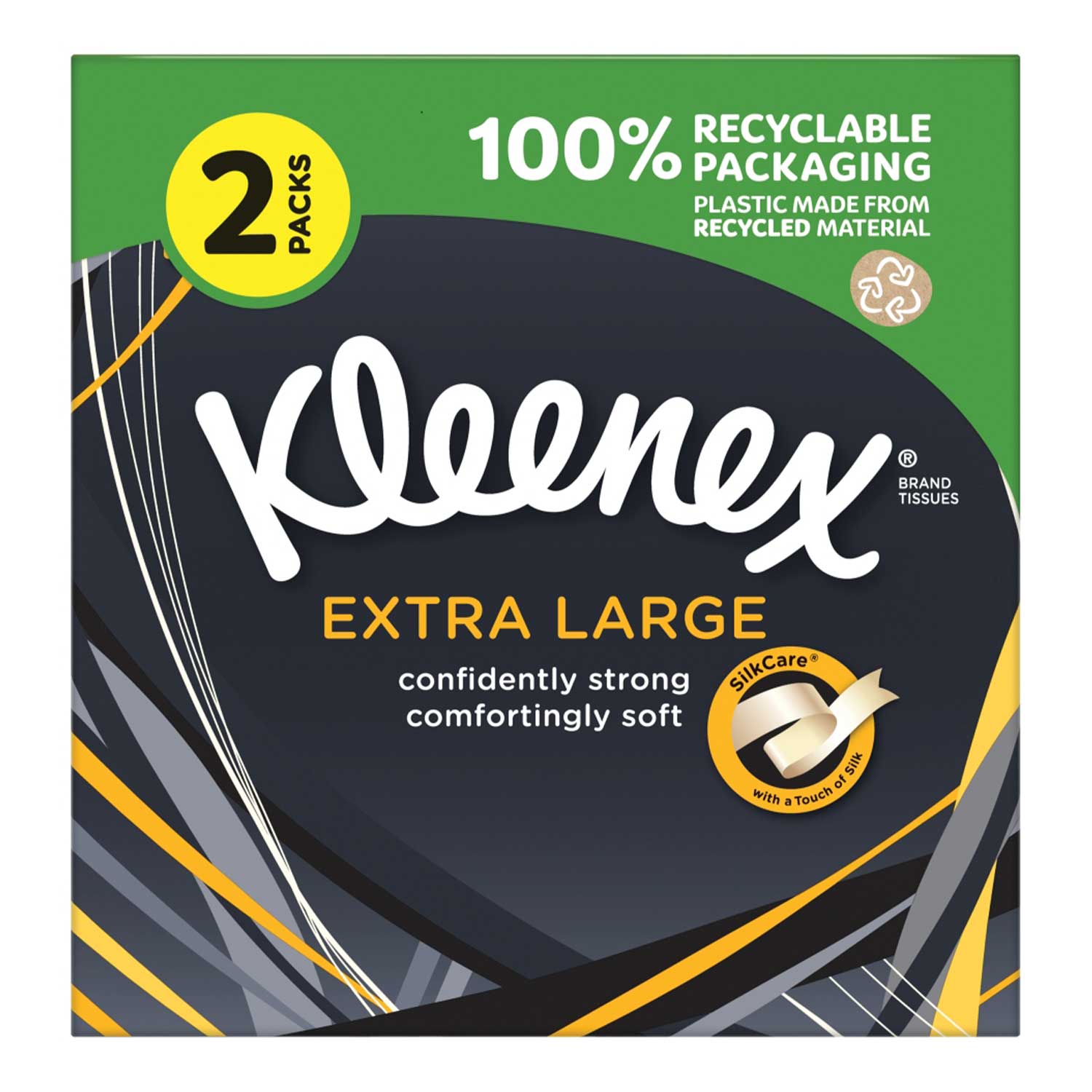 Kleenex Extra Large Tissues Compact Twin Pack