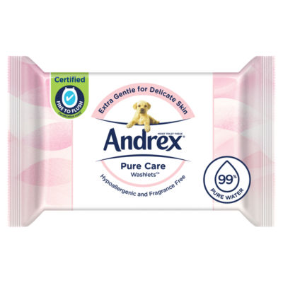 Andrex Pure Care Washlets Moist Toilet Tissue Single Pack
