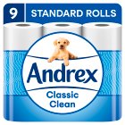 Andrex Complete Clean Toilet Tissue 9 per pack