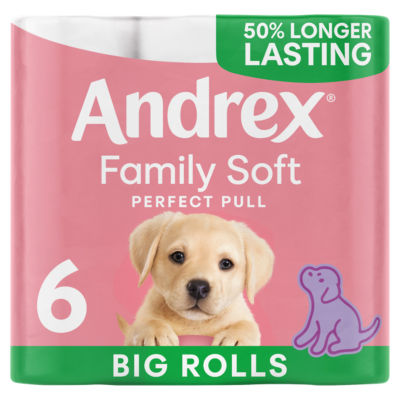 Andrex Family Soft Perfect Pull Toilet Roll Mega Rolls