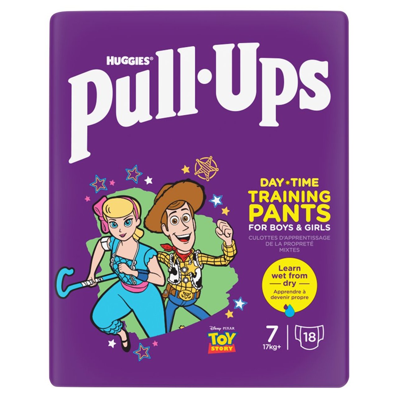 Huggies Pull-Ups Unisex Day Time Training Nappy Pants, Size 7 18 per pack