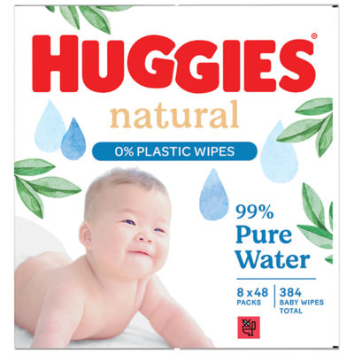 Huggies Natural 0% Plastic Wipes - HelloSupermarket