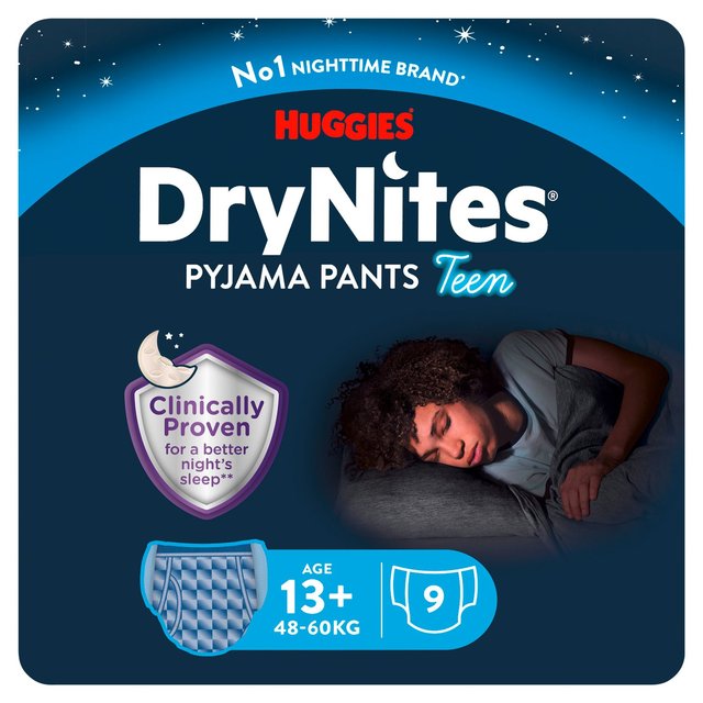 Huggies Drynites Pyjama Pants 13+ Boy  9 per pack