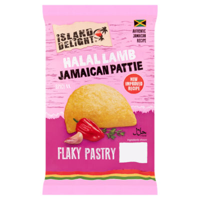 Island Delight Halal Lamb Jamaican Pattie Flaky Pastry