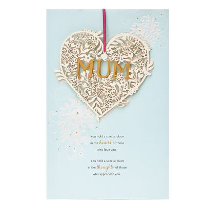 Gibson Keepsake Heart Mum Birthday Card