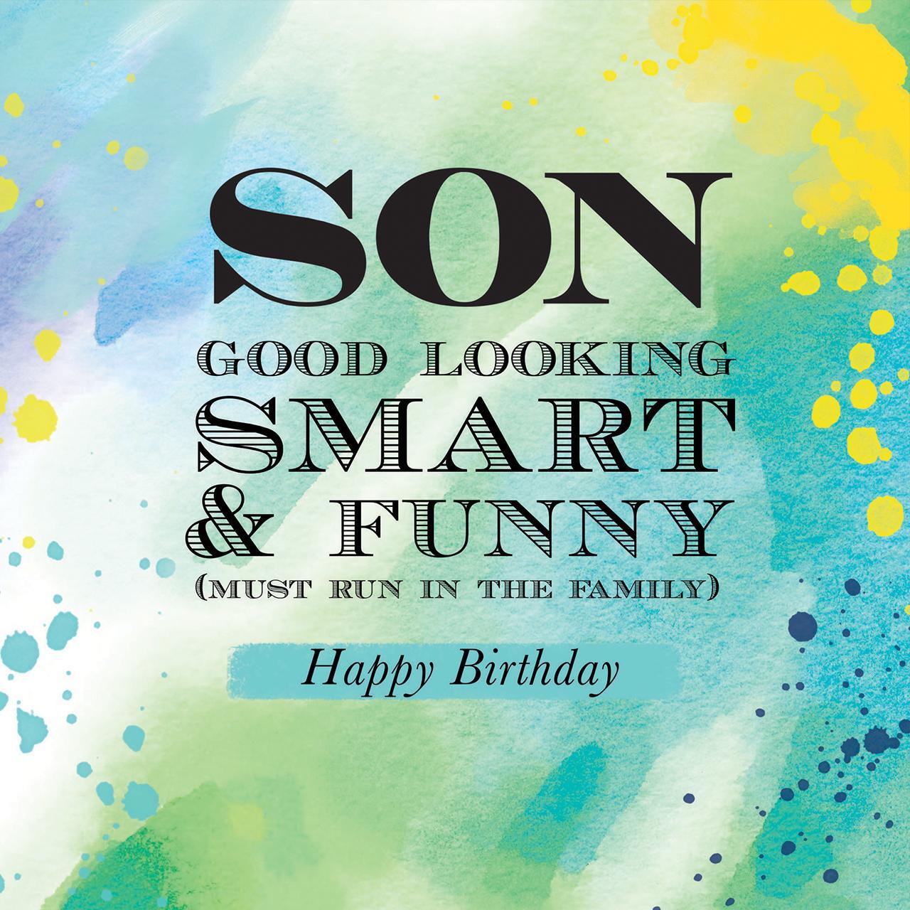 Son Smart & Funny Birthday Card