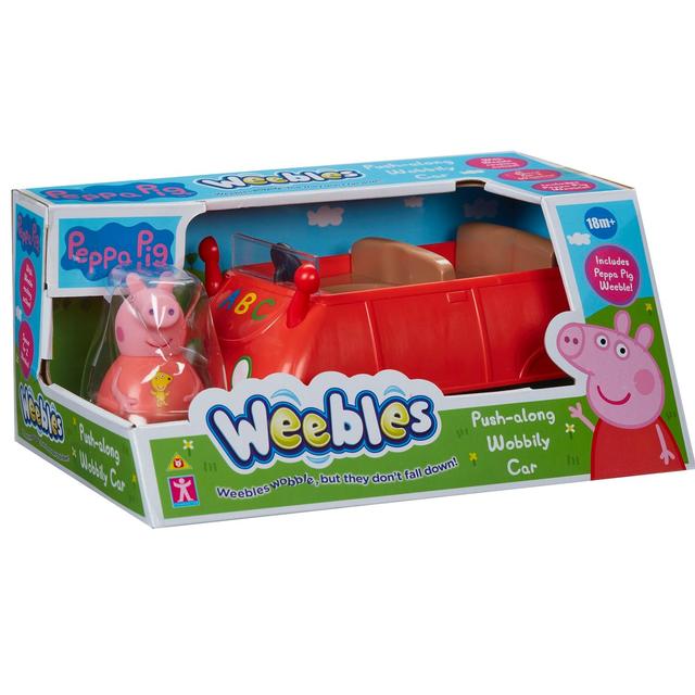 Peppa Pig Weebles Push Along Wobbily Car 