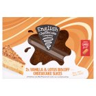 English Cheesecake Company 2 Vanilla & Lotus Biscoff Cheesecake Slices 214g