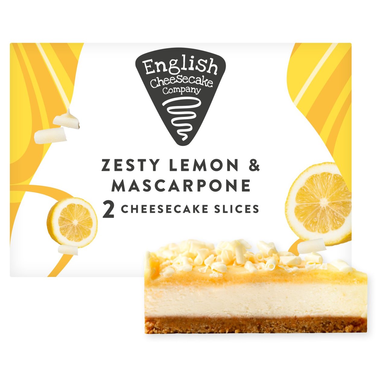 English Cheesecake Company 2 Zesty Lemon & Mascarpone Cheesecake Slices 214g