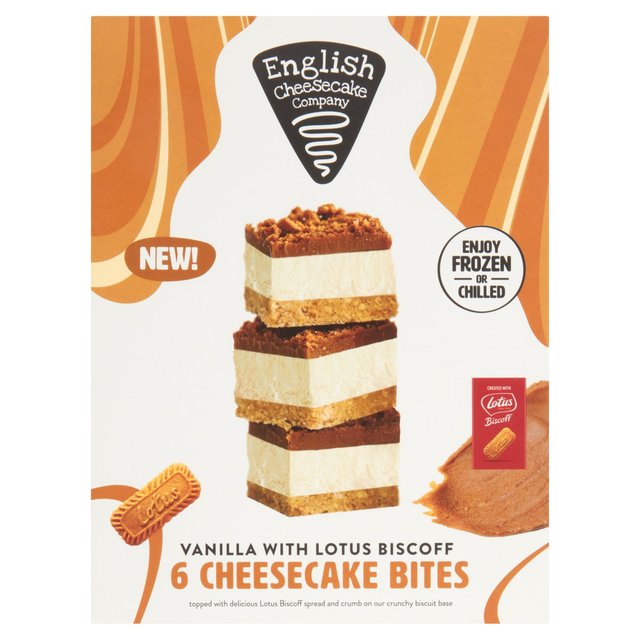 English Cheesecake Company 6 Vanilla With Lotus Biscoff Cheesecake Bites