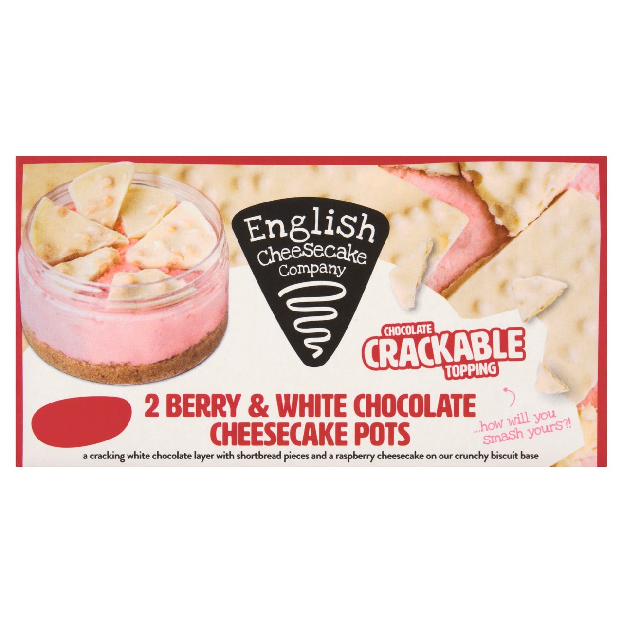 English Cheesecake Company Berry & White Chocolate Cheesecake Pots 2x90g