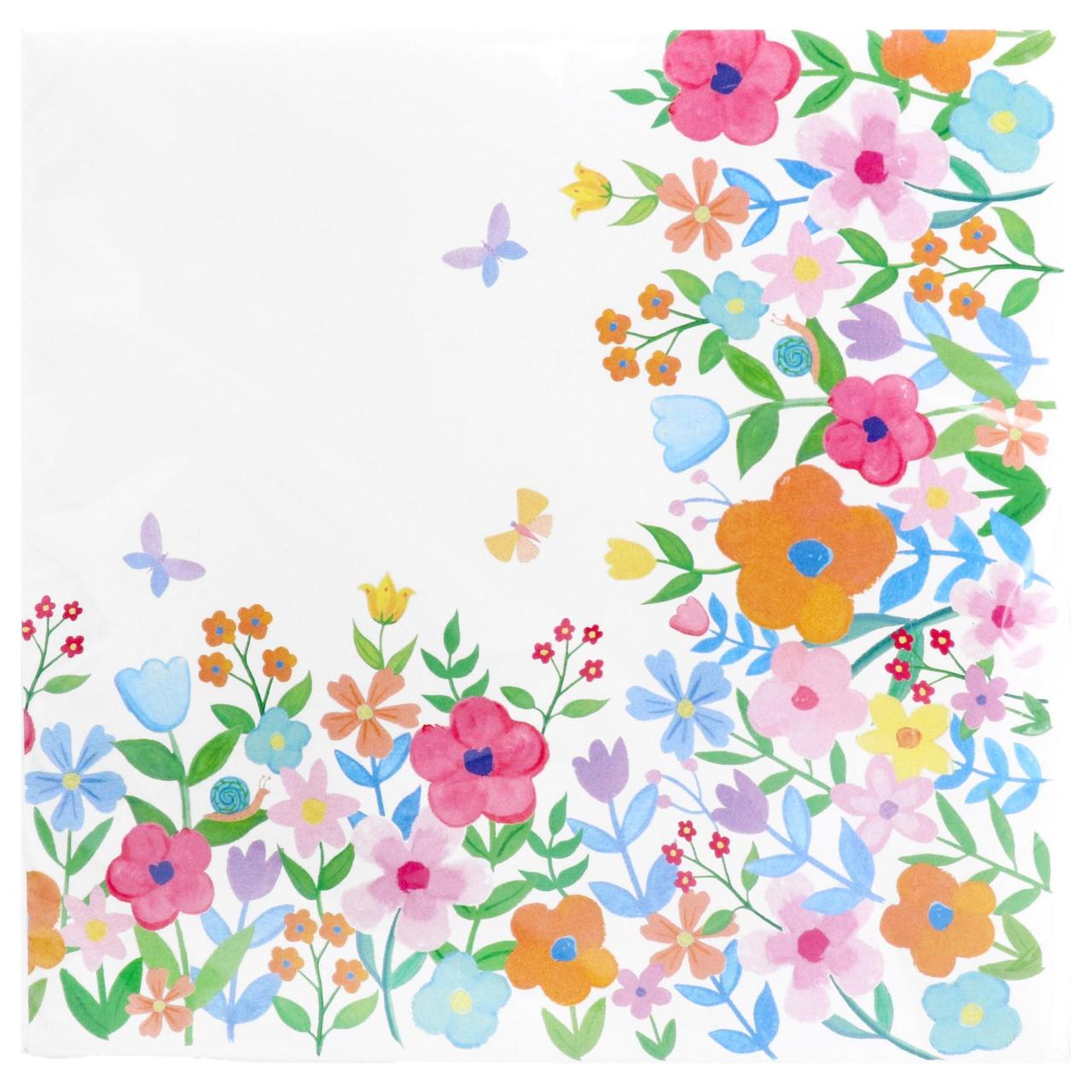 Pastel Flowers Easter Paper Napkins