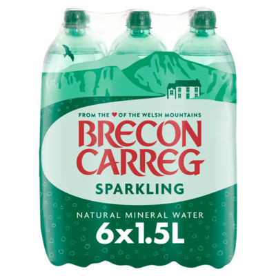 Brecon Carreg Sparkling Natural Mineral Water 6 x 1.5L