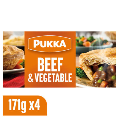 Pukka 4 Beef & Vegetable Pies 726g