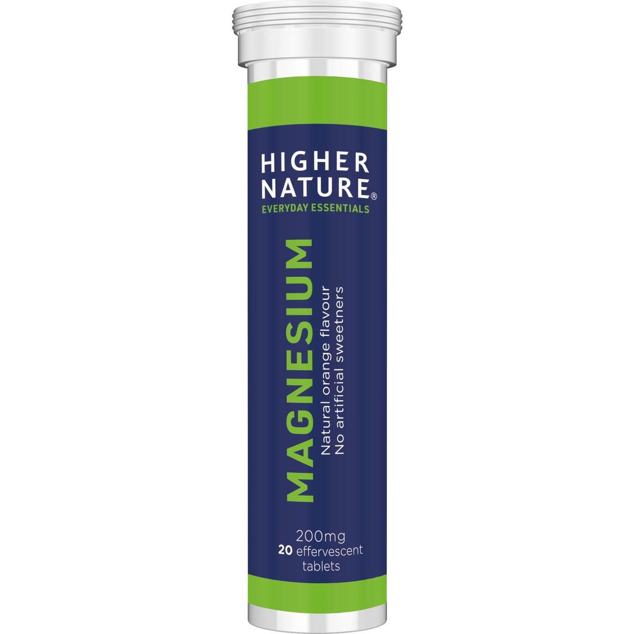 Higher Nature Everyday Essentials Magnesium Effervescent Tablets 200mg 20 per pack