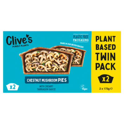 Clive's Chestnut Mushroom Pies 2 x 175g