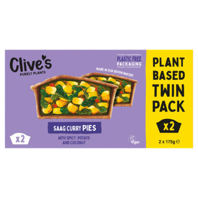 Clive's Saag Curry Pies 2 x 175g  