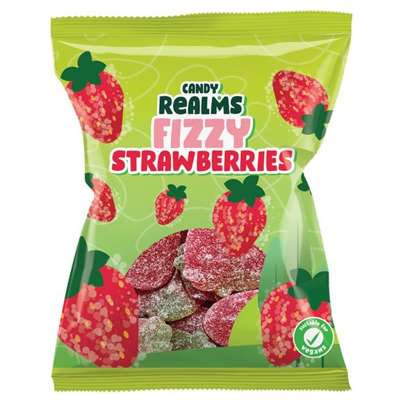 Candy Realms Fizzy Strawberries 190g