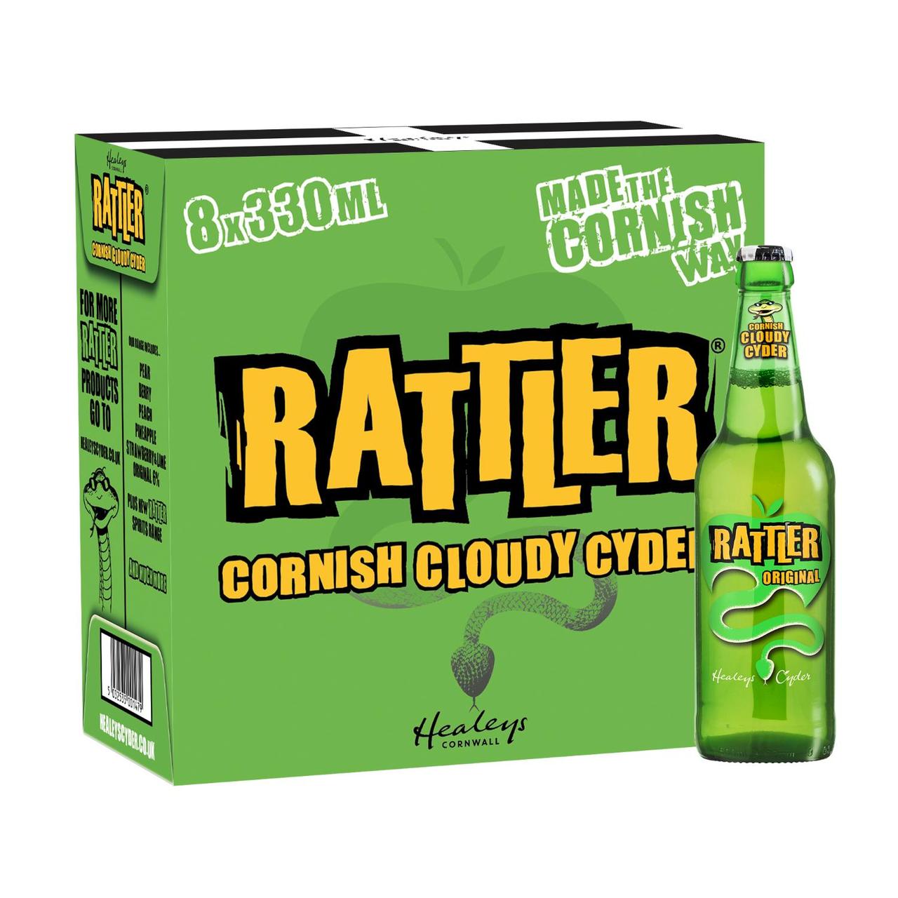 Healeys Cornwall Rattler Cornish Cloudy Cyder 8 x 330ml