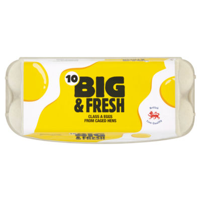 Big & Fresh Mixed Sized Eggs 10 Pack