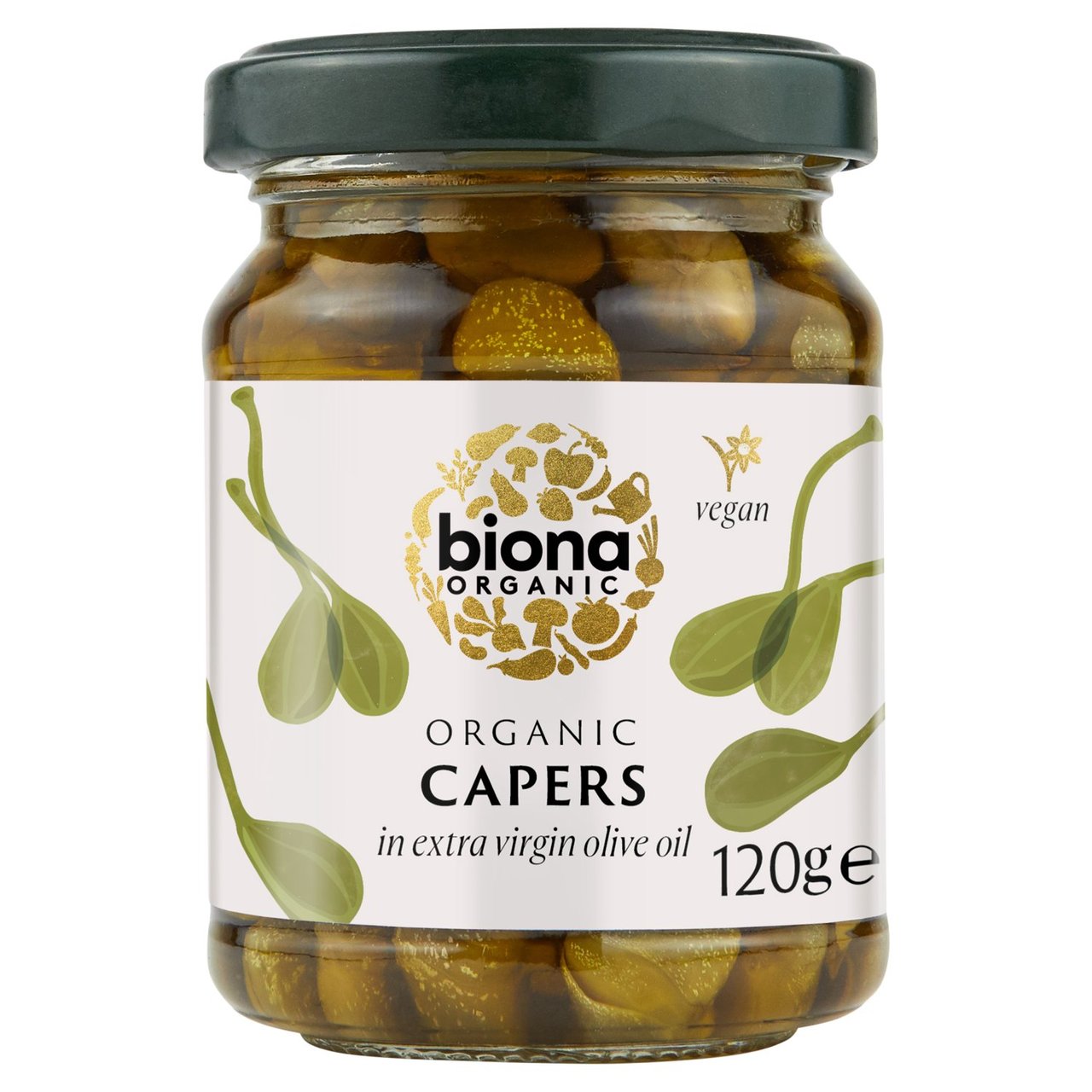 Biona Organic Capers in Extra Virgin Olive Oil