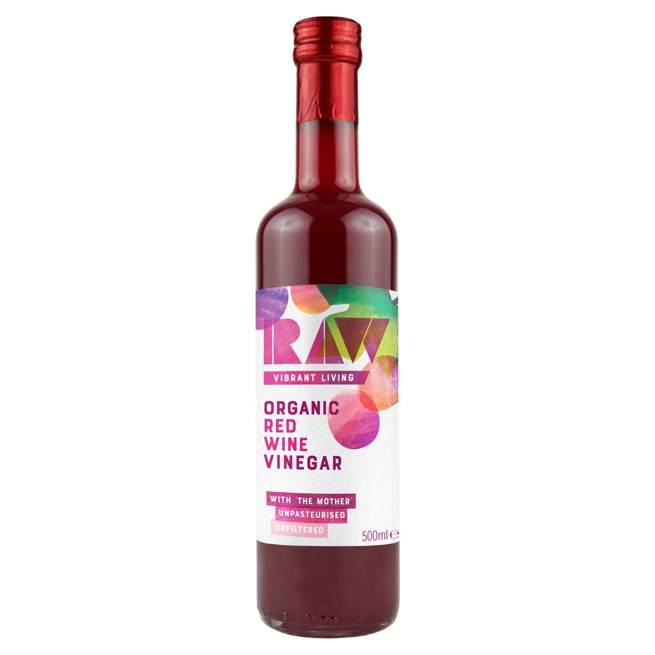 Raw Vibrant Living Organic Red Wine Vinegar With The Mother