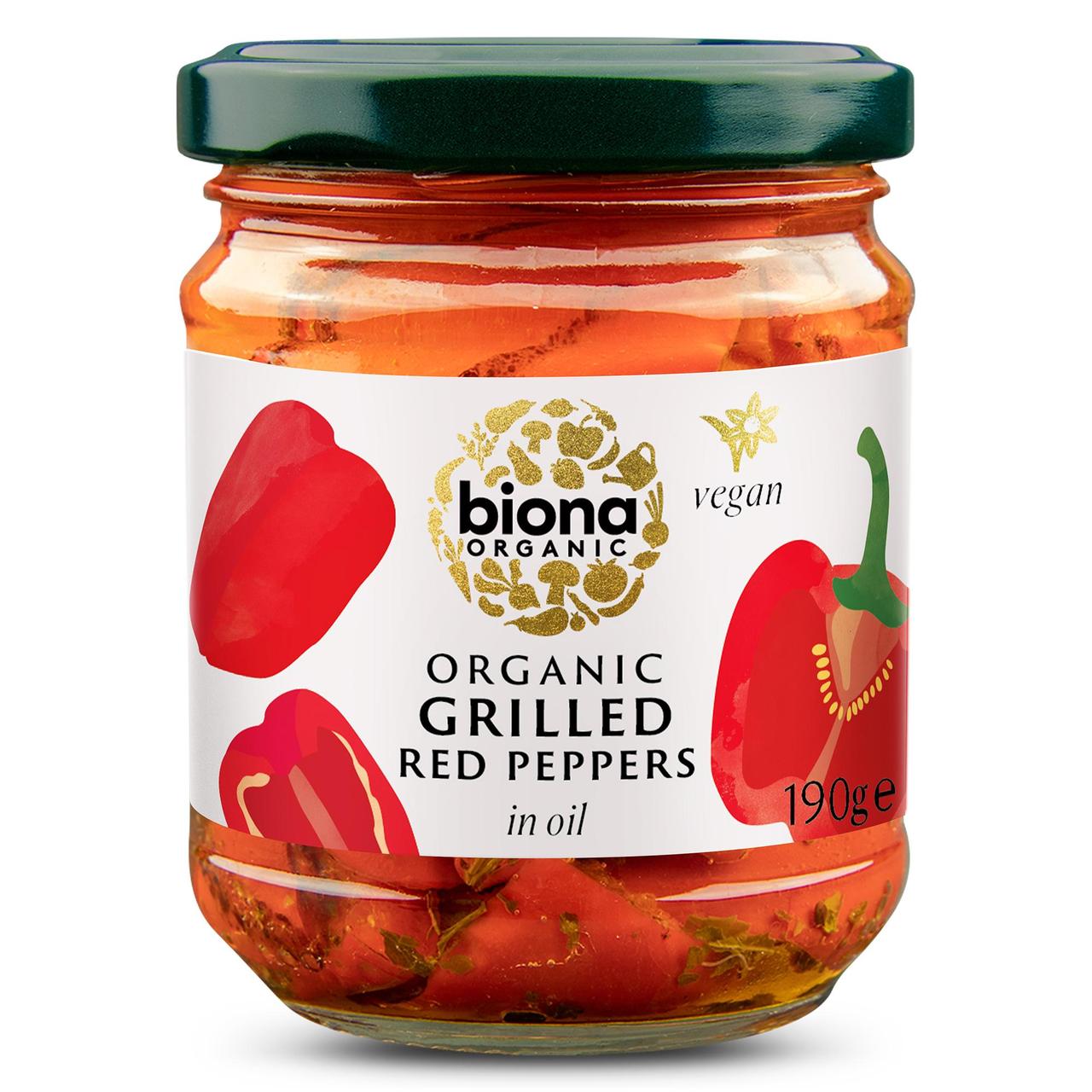 Biona Organic Grilled Red Peppers in Oil