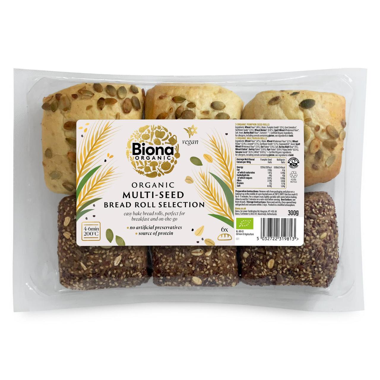 Biona Multi-Seed Bread Roll Selection