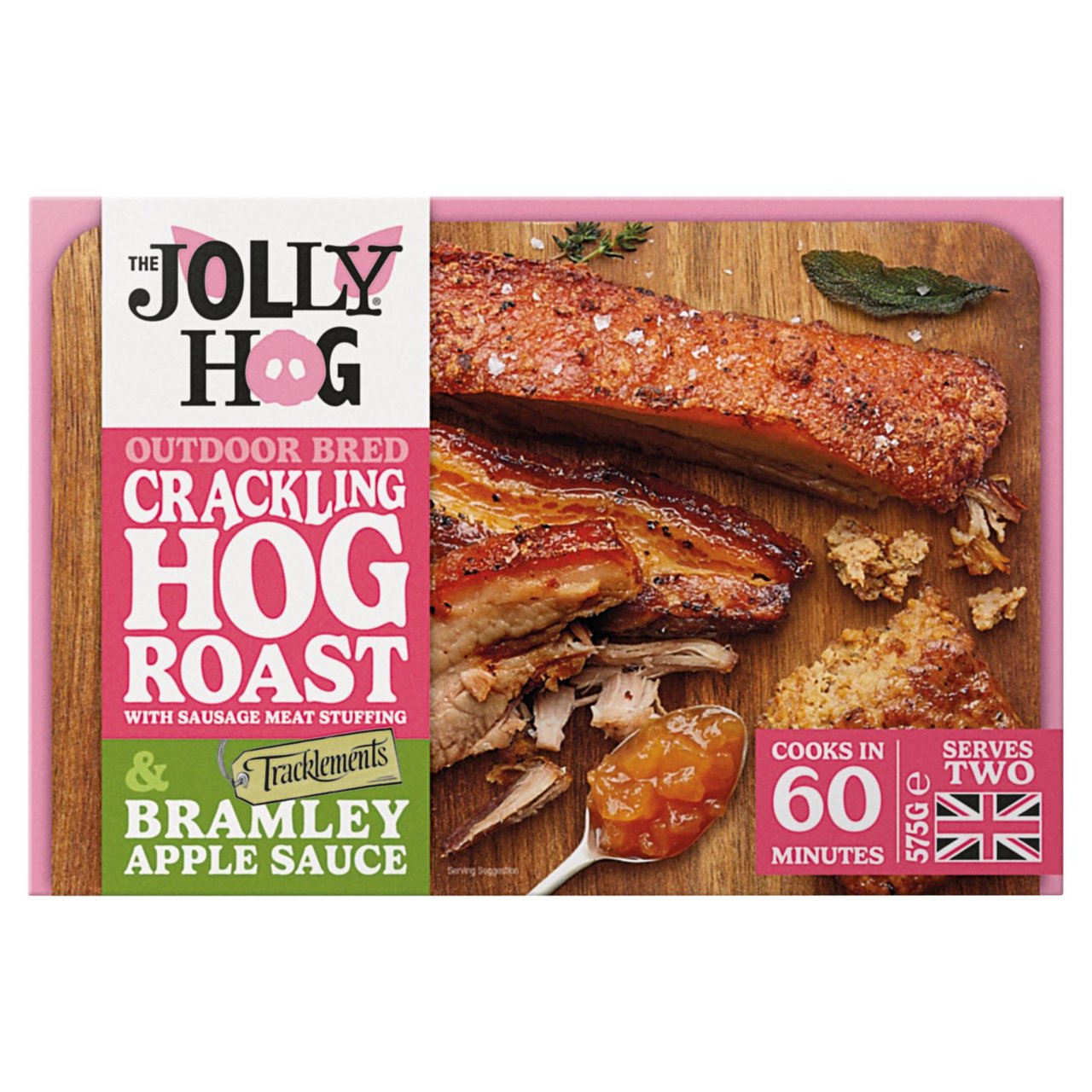 The Jolly Hog Outdoor Bred Crackling Hog Roast & Bramley Apple Sauce 575g