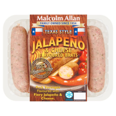 Malcolm Allan Texas Style Jalapeño & Cheese Flavoured Brats