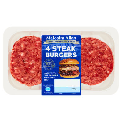 Malcolm Allan 4 Steak Burgers