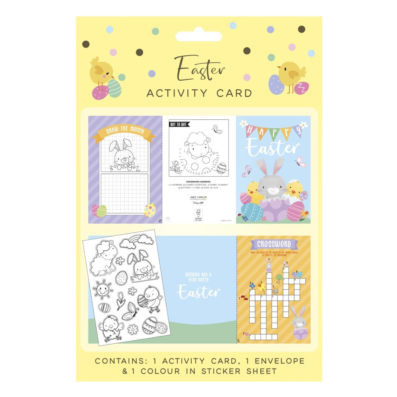 Easter Activity Card & Colour In Stickers