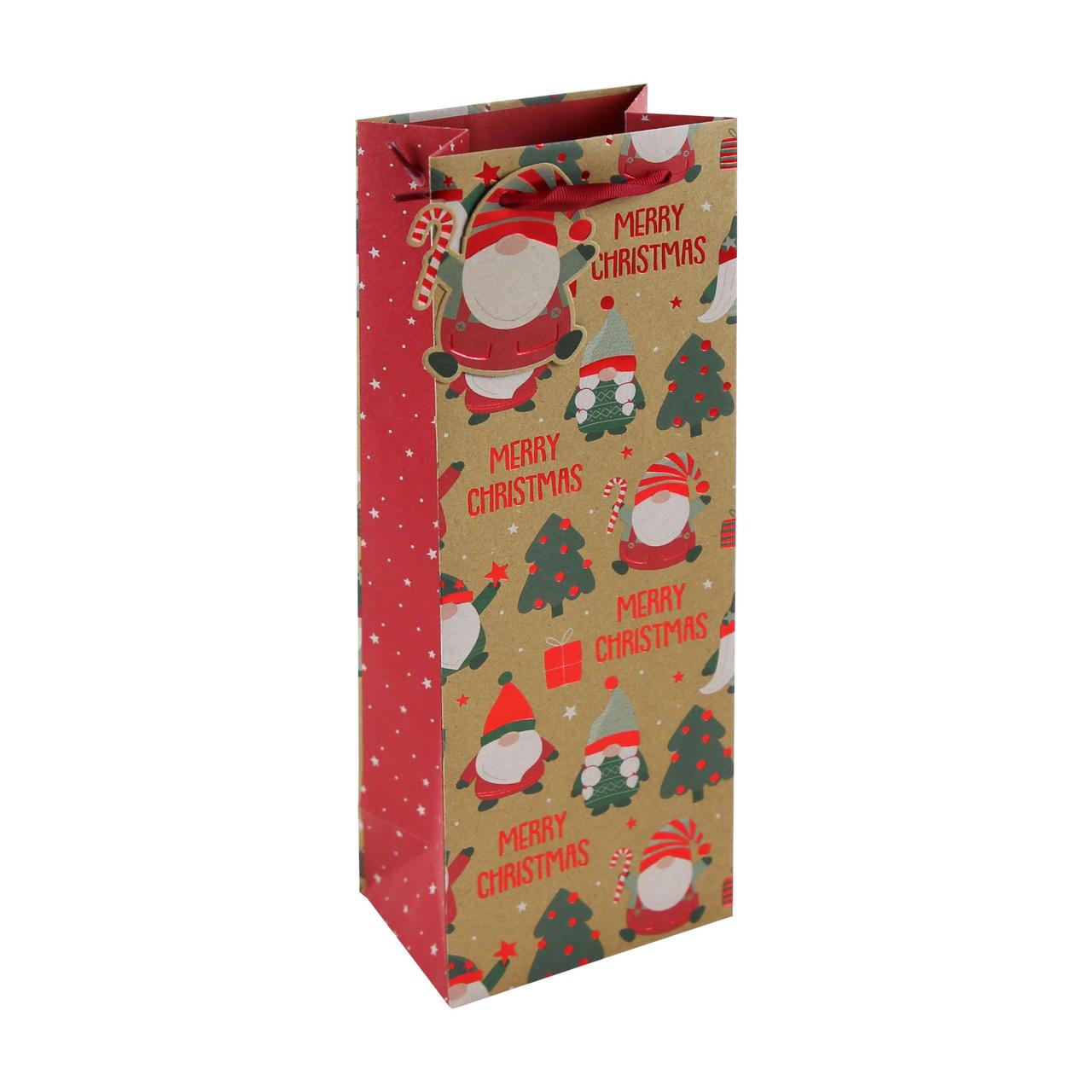 Gonk Kraft Christmas Bottle Gift Bag