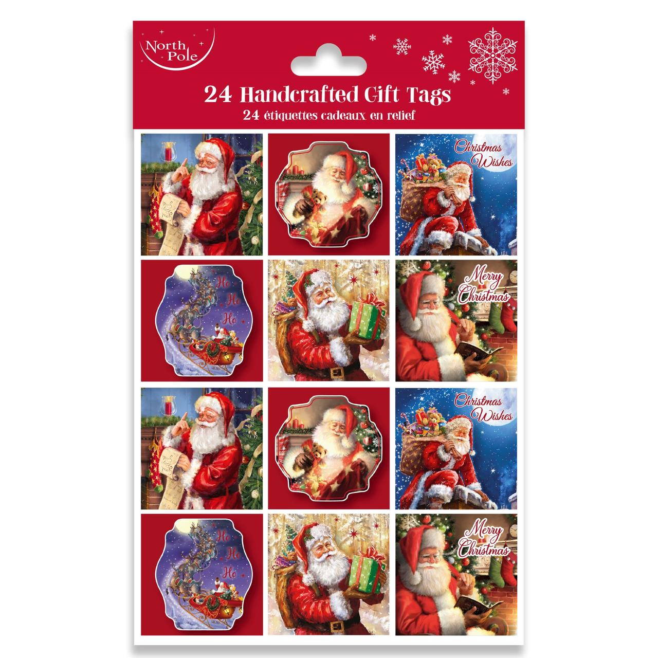 Traditional Santa Christmas Gift Tags