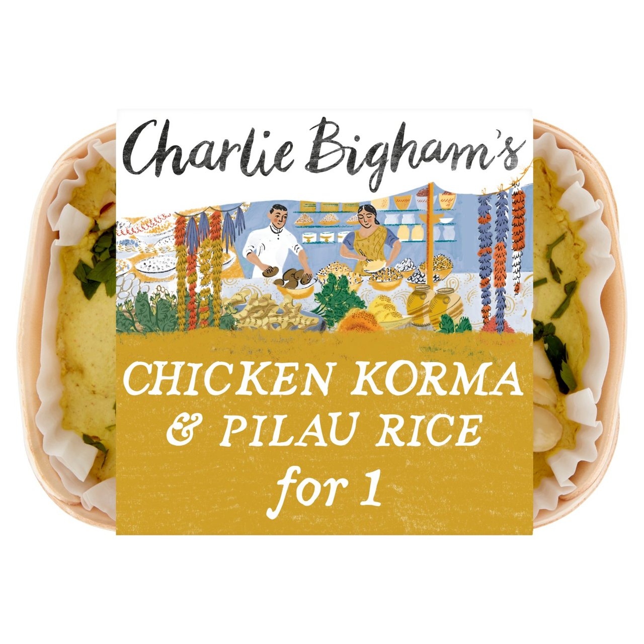 Charlie Bighams Chicken Korma & Pilau Rice for 1