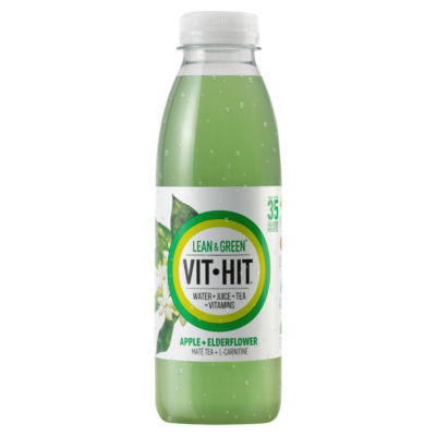 Vit Hit Lean & Green Apple + Elderflower + Maté Tea + L-Carnitine 500ml