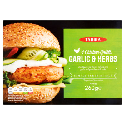 Tahira 4 Chicken Grills, Garlic & Herb Flavour