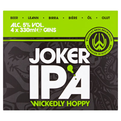 Williams Bros Brewing Co. Joker IPA Wickedly Hoppy 4 x 330ml