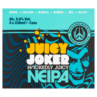 Williams Bros. Brewing Co. Juicy Joker Wickedly Juicy 4 x 330ml