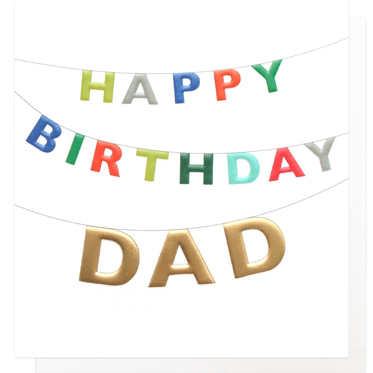 Bunting Dad Birthday Card