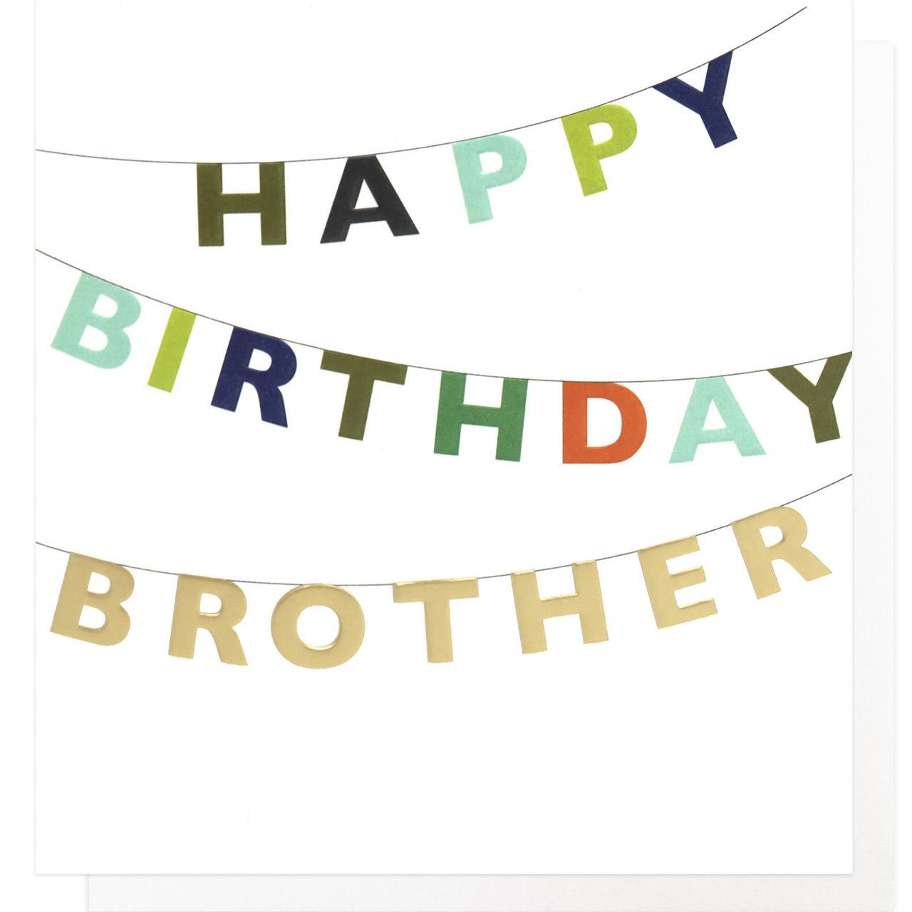 Bunting Brother Birthday Card