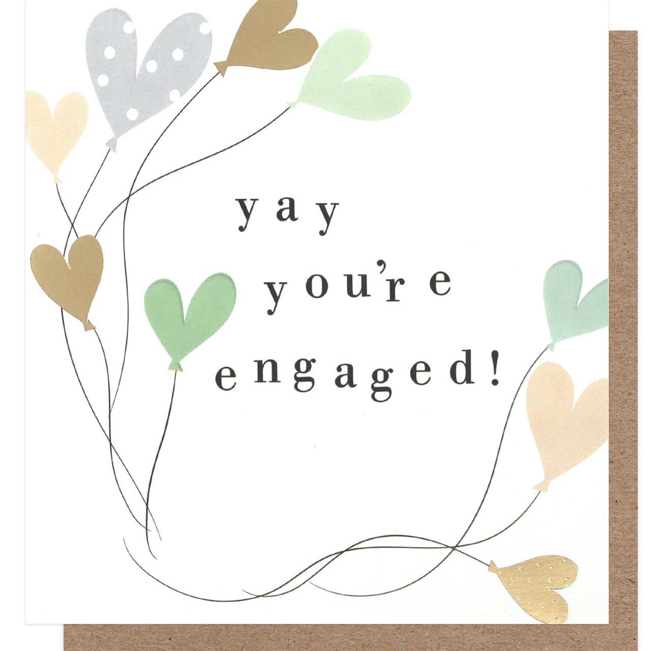 Yay You're Engaged Growing Hearts Card