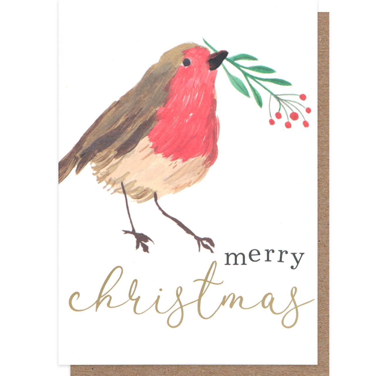 Caroline Gardner Robin Christmas Card Pack